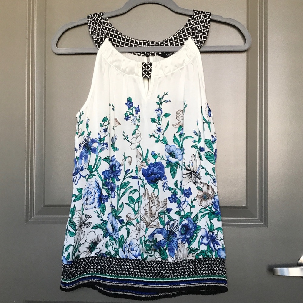 White House Black Market Floral Top